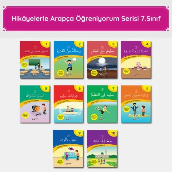 Hikayelerle Arapça Öğreniyorum  Serisi - 7. Sınıf Arapça Hikâye Seti ürün görseli