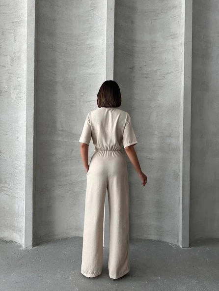 Uzun keten tulum s255059 - Resim 2