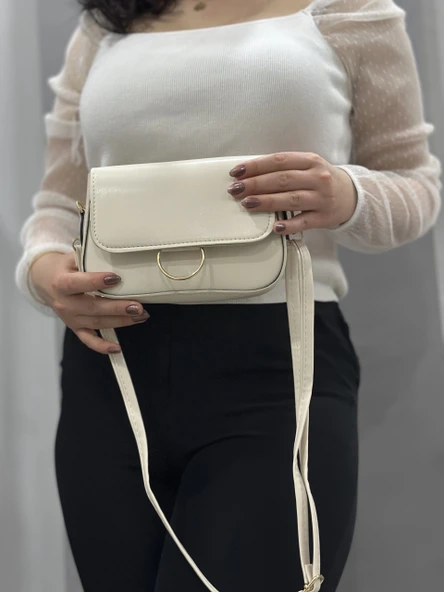 Krem cilt mossi çanta - Resim 5