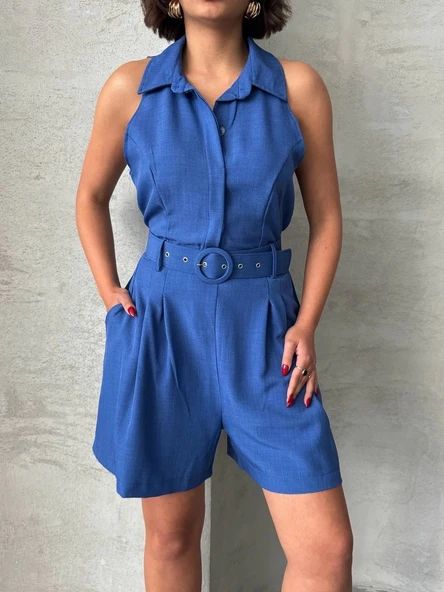 Yakalı şort tulum ürün görseli