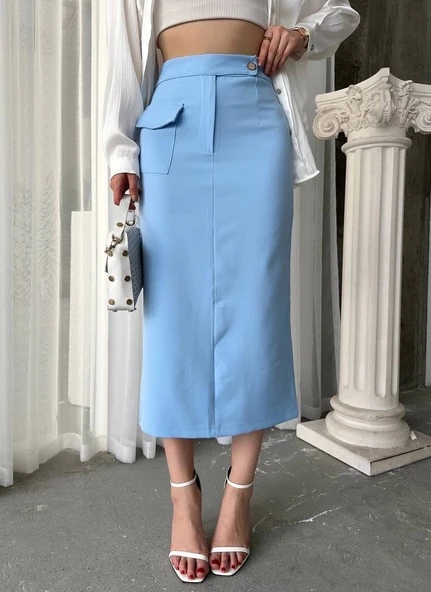 Uzun düğmeli etek - Resim 2