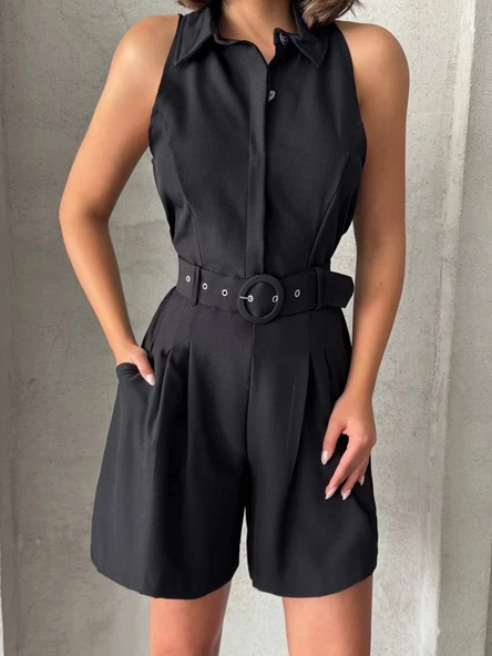 Yakalı şort tulum ürün görseli