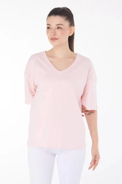 T-Shirt Pembe - Resim 2