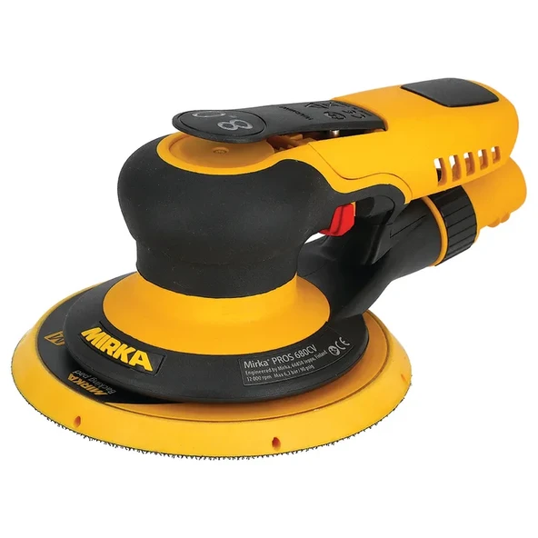 Mirka® PROS 680CV Ø150 mm Havalı Orbital Zımpara Makinesi – 8 mm Orbit – Merkezi Vakumlu – Yüksek Hızlı Yüzey Hazırlama - Resim 2