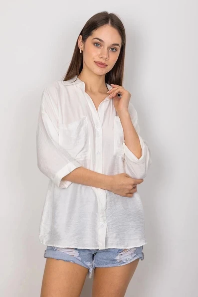 Cepli salaş gömlek t1010 - Resim 4