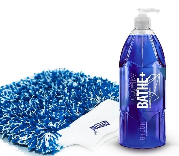 GYEON 2  Lİ SET Q2 BATHE+ PLUS 1000ml ŞAMPUAN + GYEON Q2M SMOOTHIE YIKAMA ELDİVENİ SET ürün görseli