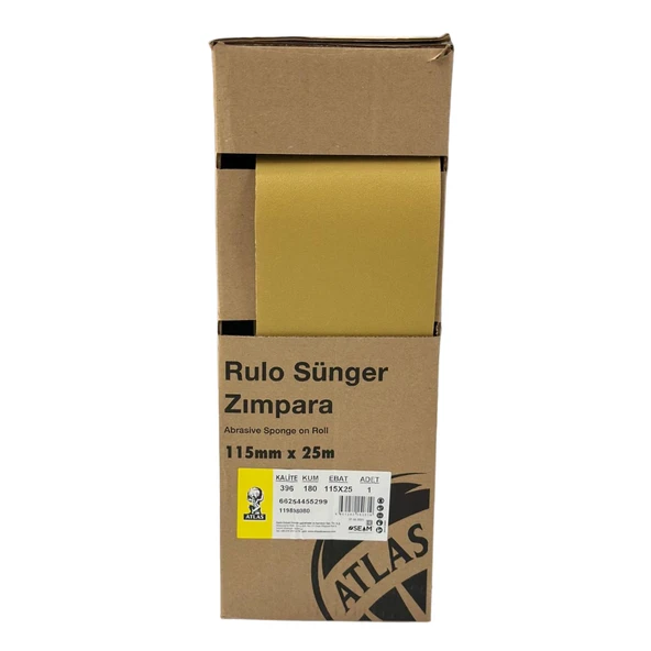 Norton Atlas Sünger Zımpara 115mm x 25m – Yüksek Performanslı Zımpara Rulosu