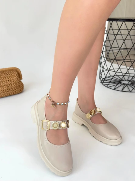 Okira Bej Cilt Oxford Ayakkabı ürün görseli