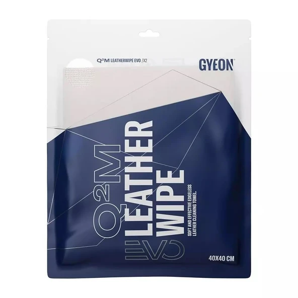 GYEON Q²M LeatherWipe EVO Deri Aksamlara Özel Temizleme Bezi 2’Li Paket - 40x40 Cm ürün görseli