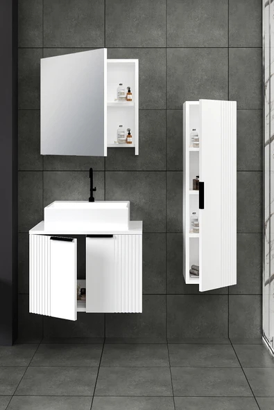 65 cm Chester Banyo Dolabı + 30 cm Boy Dolabı - 3