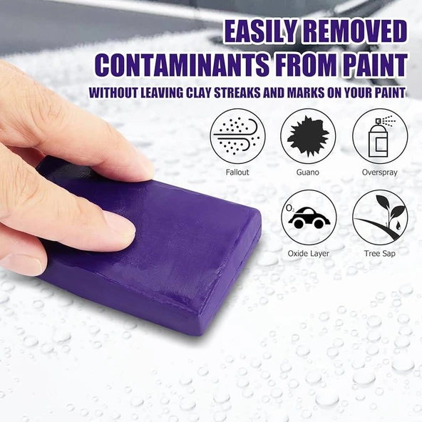 IRONCHEM Kil Cleaning Clay Agresif Heavy 100 gr – Zift, Reçine ve Boya Kalıntısı Temizleme Kili - 6