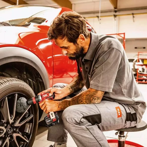 FLEX Şarjlı Vidalama Ve Detaylı Temizlik Fırça Seti - DD 2G Matkap, 3lü Fırça (10.8V 2.5AH Akülü) - 3