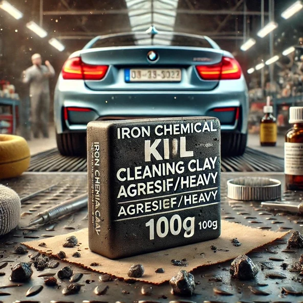 IRONCHEM Kil Cleaning Clay Agresif Heavy 100 gr – Zift, Reçine ve Boya Kalıntısı Temizleme Kili - 7