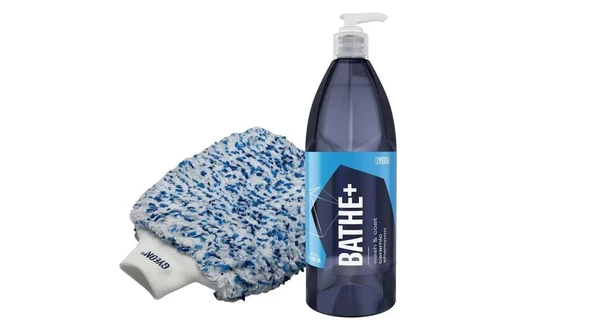 GYEON 2'li Set Q2 Bathe+ Plus 500 ml Şampuan + GYEON Q2M Smoothie Yıkama Eldivenli Set ürün görseli 1