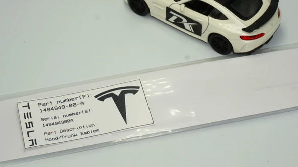 DK Tuning Tesla Model 3 S X Logo Krom Metal Rozet Amblem Arma Seti - Resim 6