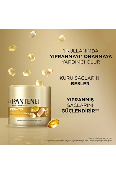 Pantene Pro-V Zayıf ve Yıpranmış Saçlar için Onarım ve Koruma Keratin Saç Maskesi 200 ml - 4