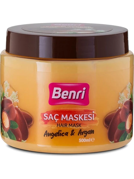 Benri Saç Maskesi Angelica ve Argan 500 ml - 1