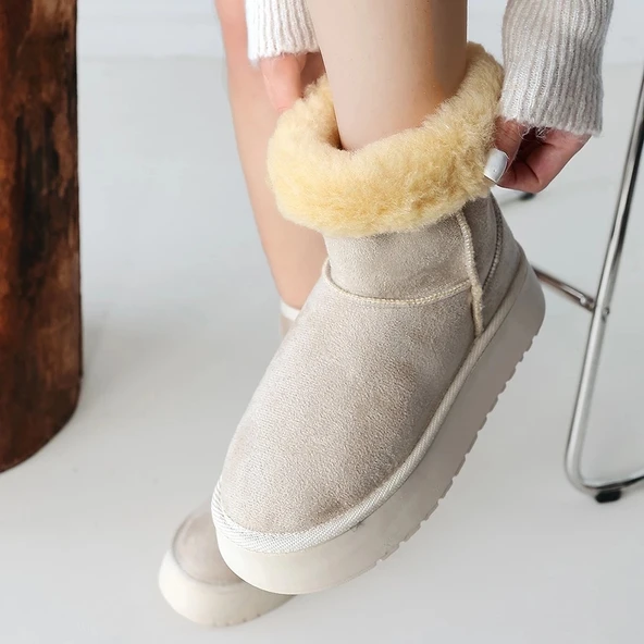 Sophia Bej Süet Bot - Resim 4