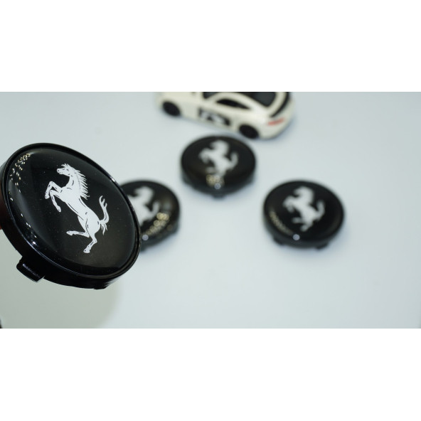 DK Tuning Ferrari Siyah Jant Göbeği Kapak Seti 60mm ürün görseli