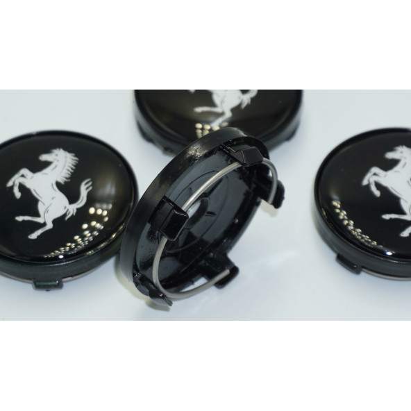 DK Tuning Ferrari Siyah Jant Göbeği Kapak Seti 60mm - Resim 4