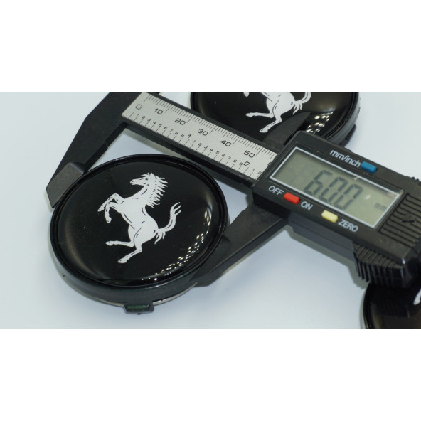 DK Tuning Ferrari Siyah Jant Göbeği Kapak Seti 60mm - Resim 5