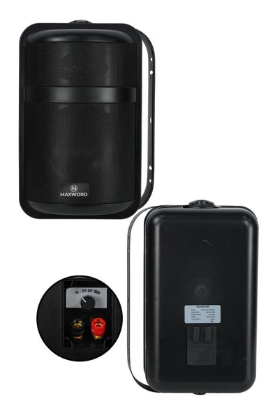 Maxword MDS-106TB Yüksek Kaliteli 250W 6.5 İnç 16 ohm/100V İki Yollu Duvar Tipi Sütun Hoparlör - 2