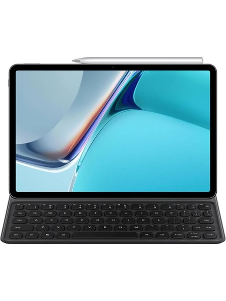 Huawei MatePad 11 Uyumlu Akıllı Manyetik Klavye ve Koyu Gri PU Deri Çizilmez Taşınabilir Tablet Kılıfı - 3