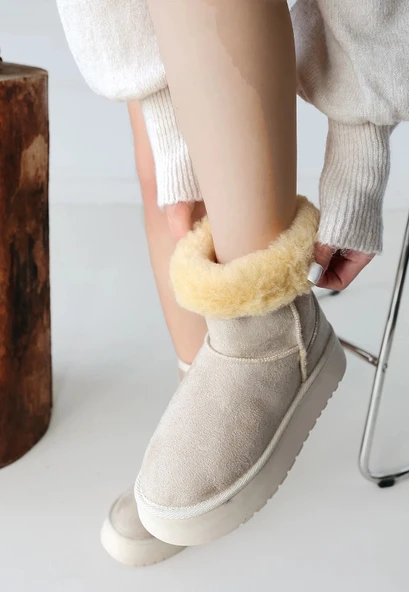 Sophia Bej Süet Bot - Resim 3