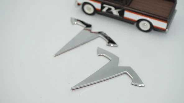 DK Tuning Tesla Model 3 S X Logo Krom Metal Rozet Amblem Arma Seti - Resim 5