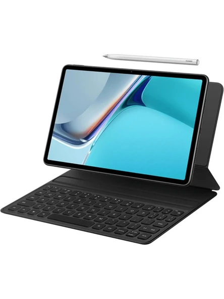 Huawei MatePad 11 Uyumlu Akıllı Manyetik Klavye ve Koyu Gri PU Deri Çizilmez Taşınabilir Tablet Kılıfı - 5