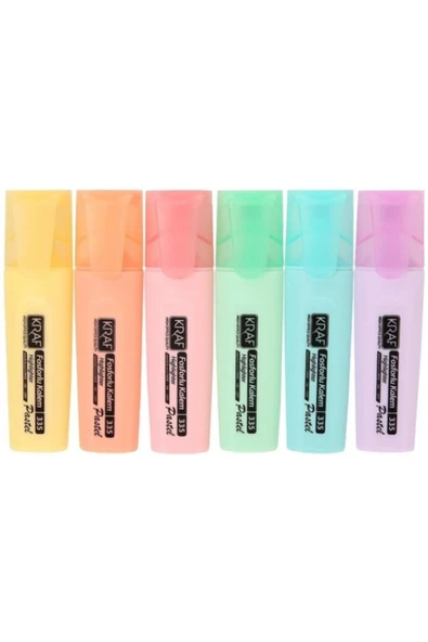 KRAF Fosforlu Pastel Kalem 6 'li Set - 1