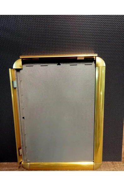 OfisDS A4 Sarı Alüminyum Çerçeve Rondo Köşe Aç Kapa Açılır Kapanır - 3