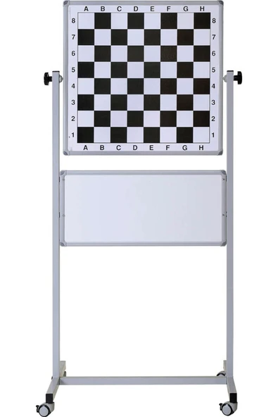Panda Ayaklı Satranç Tahtası 70x110 Cm Manyetik Tekerlekli Ayaklı Pano ürün görseli