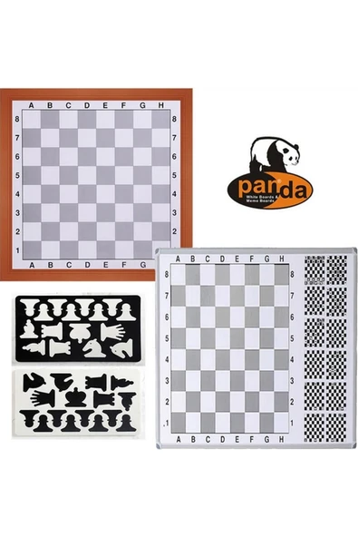 Panda Satranç Tahtası 70x90 Cm Manyetik-mıknatıslı-duvara Monte - 1