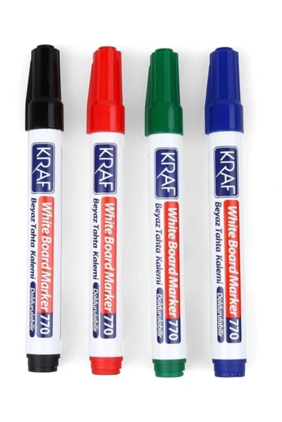 KRAF 4'lü Beyaz Tahta Kalemi 770-4 8680454916793 - 1