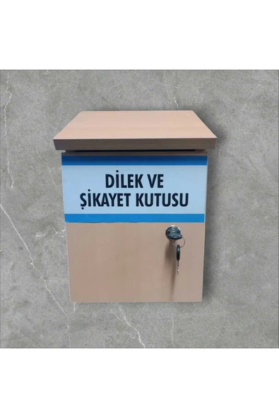 Panda Kilitli Ahşap Dilek ve Şikayet Posta Kutusu h37x24x16cm - 8