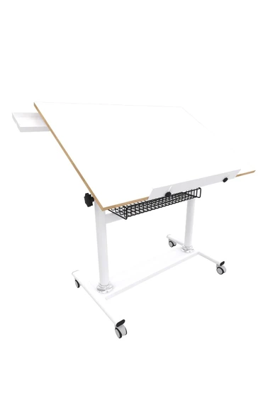 Panda 70x100 Tekerlekli Tablalı Teknik Proje Çizim Masası Sepetli Profesyonel - 1
