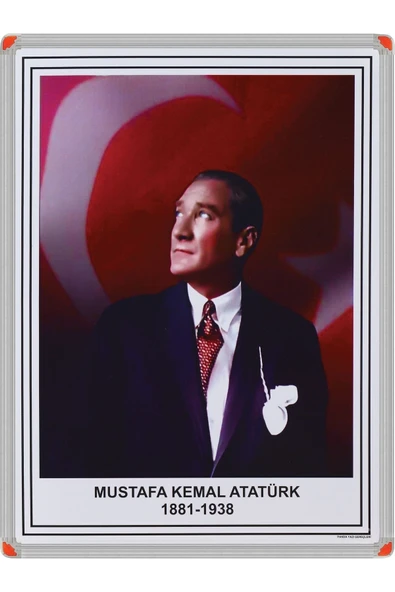 Panda 35x50 Cm Atatürk Portresi Alüminyum Çerçeve Tablo Pano - 1