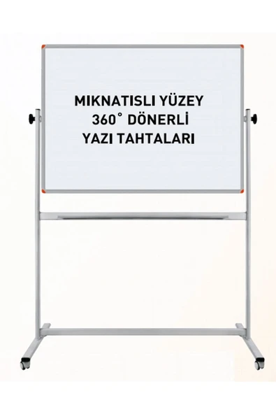Panda 120x200 Cm Mıknatıs Yüzey Mobil Yazı Tahtası 360° Dönerli Pano ürün görseli