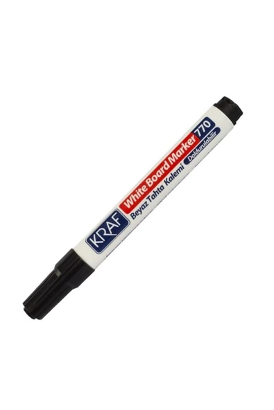 KRAF Doldurulabilir Beyaz Tahta Kalemi Siyah - 1