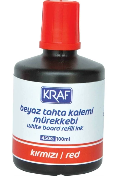 KRAF Beyaz Yazı Tahtası Mürekkebi Kırmızı 100 Ml X 6 Adet - 2