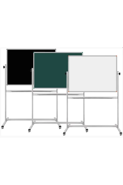Panda 90x120 Cm Laminant Yüzey Mobil Yazı Tahtası 360° Dönerli - 1