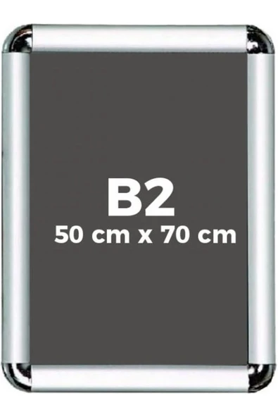 OfisDS B2 50X70 cm Rondo Köşe Alüminyum Aç Kapa Çerçeve - 3