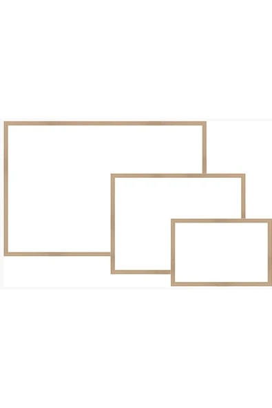 Panda Kalın Çerçeve 90x120 Cm Naturel Ahşap Çerçeve Yazı Tahtası ürün görseli