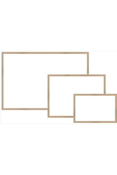 Panda Yazı Tahtası Duvara Monte Naturel Ahşap Çerçeveli 45x60 Cm Yazı Tahtası ürün görseli