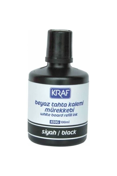 KRAF Beyaz Yazı Tahtası Mürekkebi Siyah 100 Ml - 1