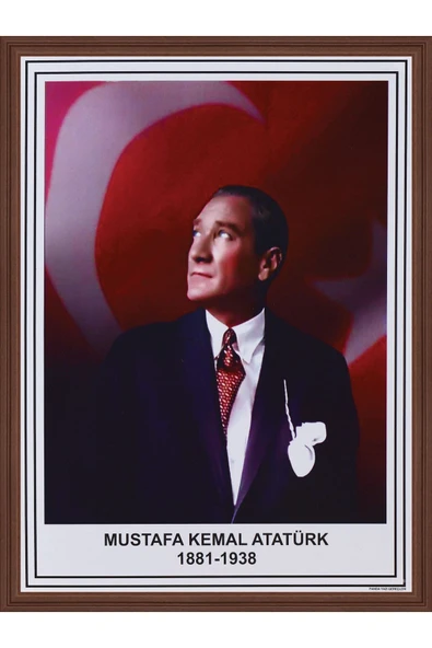 Panda 35x50 Cm Atatürk Köşesi Mdf Çerçeveli Atatürk Portresi Tablo - 1