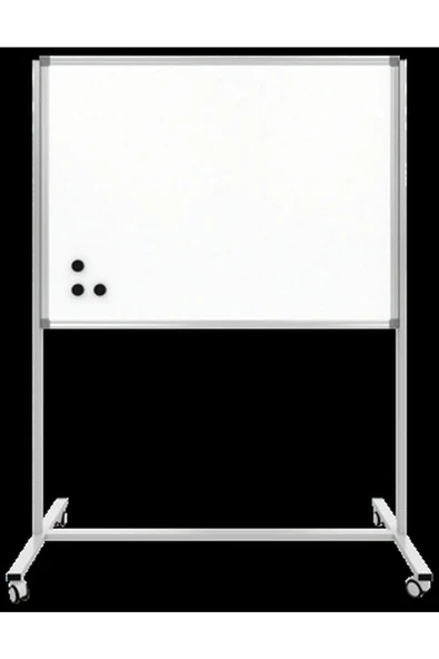 Panda 120x140 Cm Mıknatıslı Yüzey Sabit Ayaklı Tekerlekli Yazı Tahtası Pano Beyaz - Resim 2