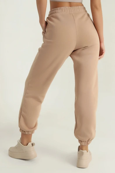 3 iplik şardonlu paça lastikli eşofman bisküvi is001 - Resim 4