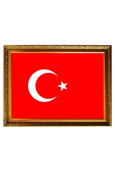 Panda 40x60 Cm Atatürk Köşesi Lüks Yaldızlı Çerçeveli Türk Bayrağı Bayrak Tablo - 1